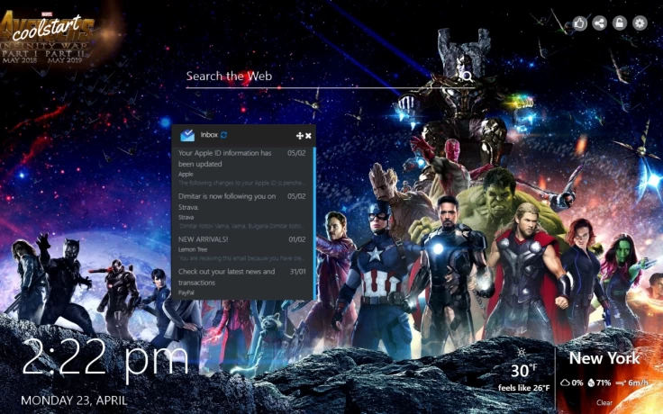 Avengers Infinity War Inbox