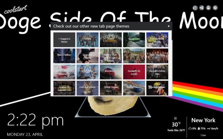 Doge New Tab Theme Gallery