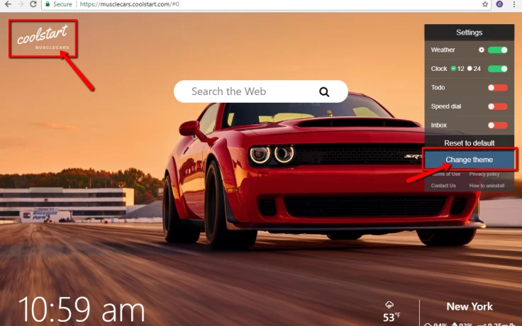 How to change New Tab theme