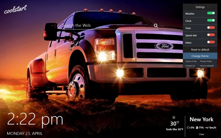 Pickup trucks Settings