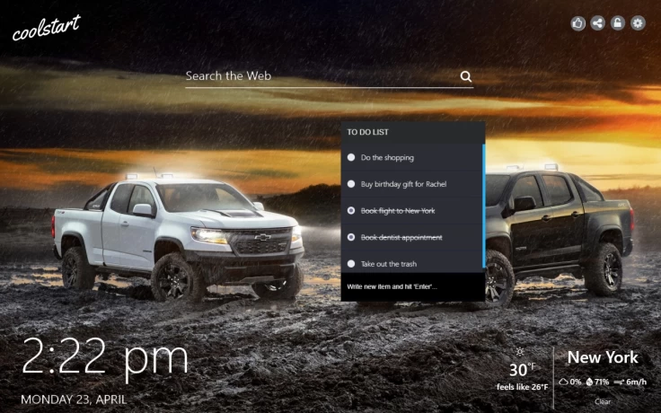 Pickup trucks ToDo list