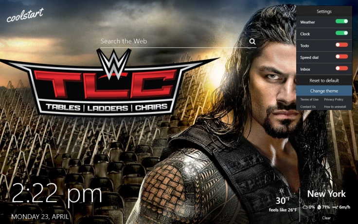 WWE Wrestling Settings