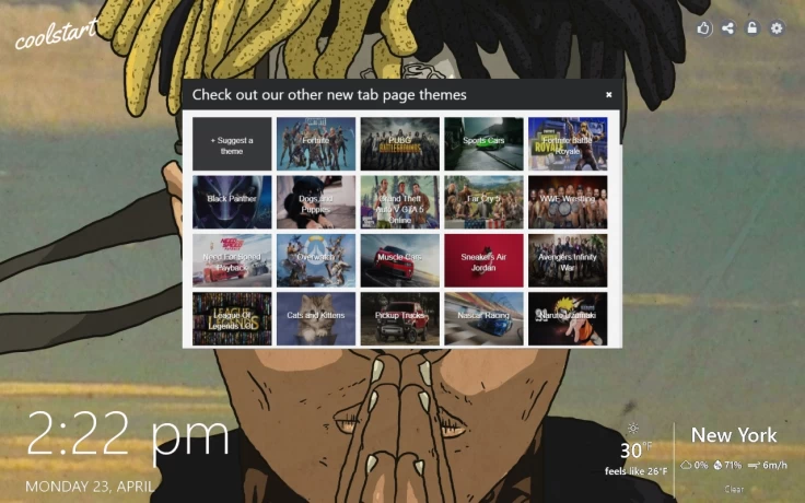 XXXTentacion New Tab Theme Gallery